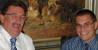 Gavin Garland, managing director SKF South Africa (right) with Lawrence Good, owner, Citi Bearings and Seals CC